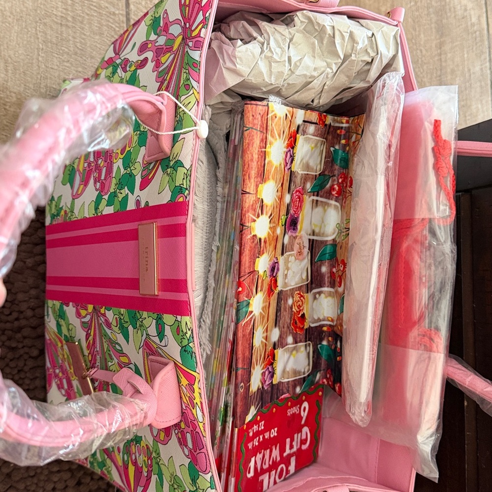 Pink Trina Turk Butterfly Tote Bag - Picture 5 of 8